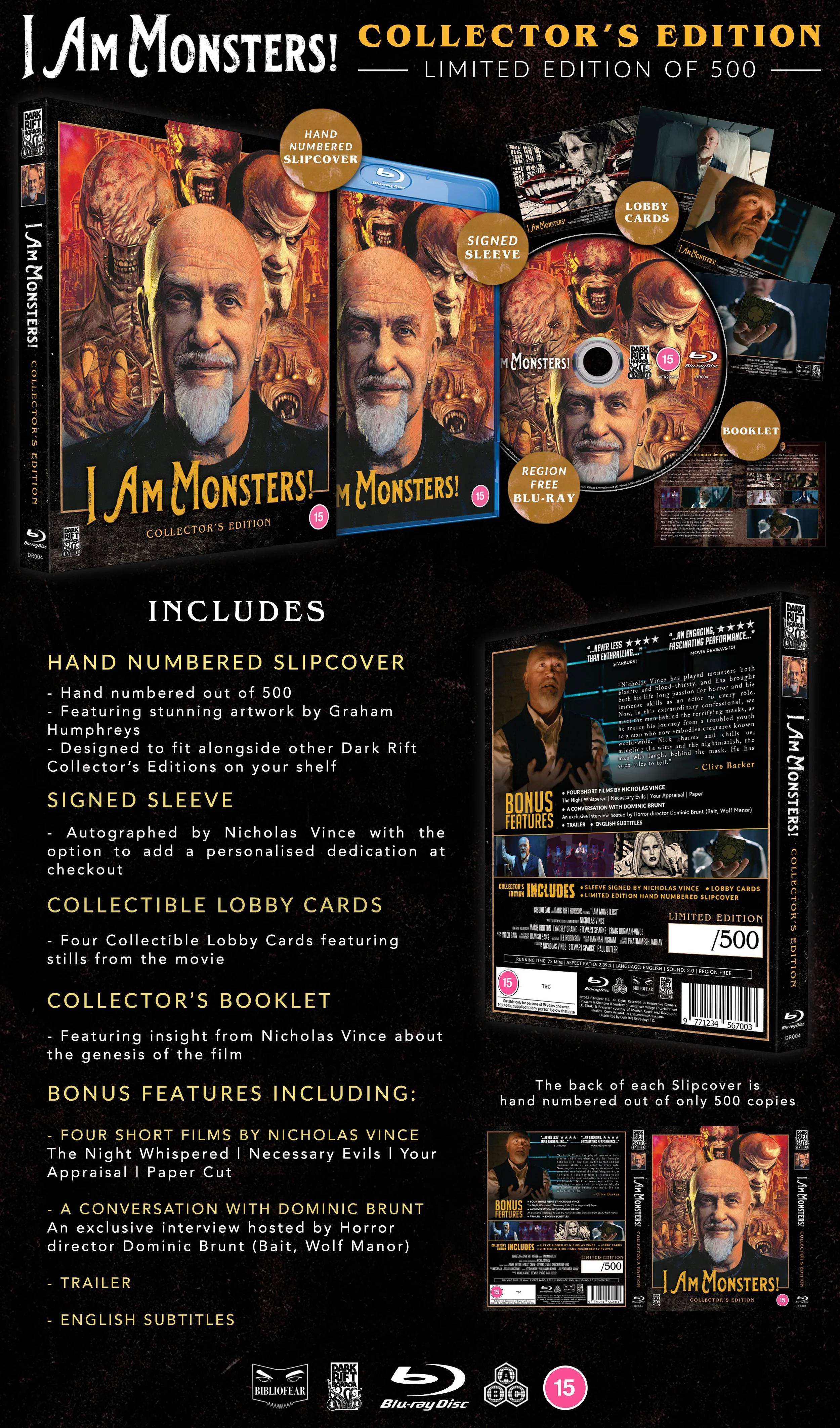 I Am Monsters Limited Collector's Edition Blu-ray — Dark
